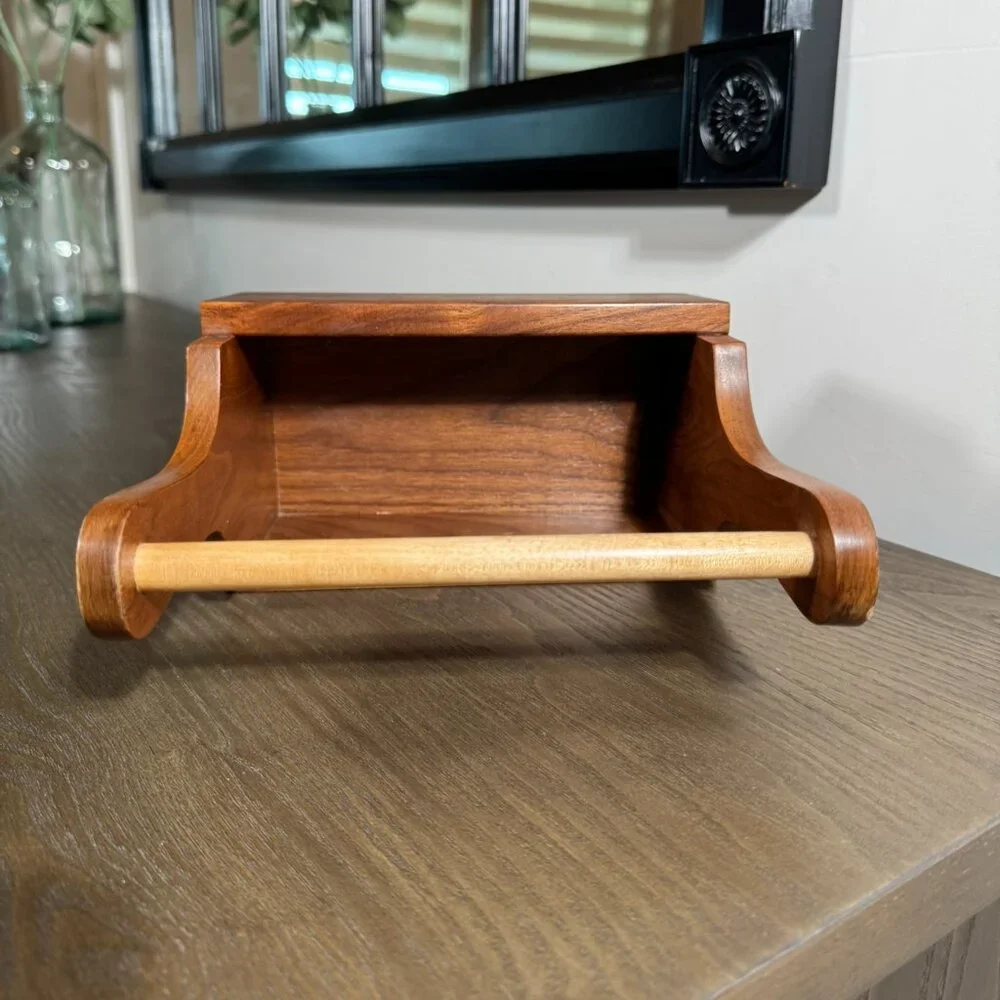 Small Wood Caddy Organizer – Rustic & Versatile Farmhouse Style